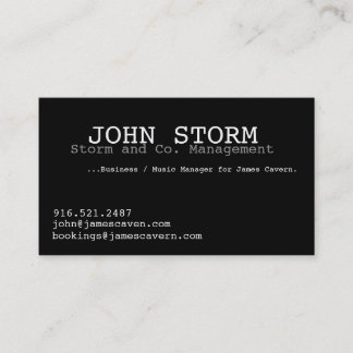 John stormvisitkort visitkort