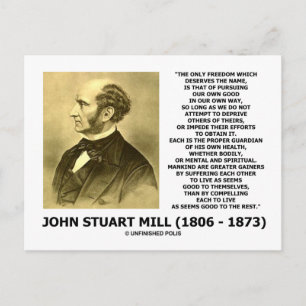 John Stuart Mill Freedom som utövar sin egen Bra Vykort