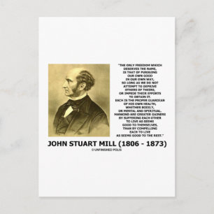 John Stuart Mill Freedom som utövar sin egen Bra Vykort