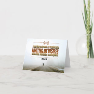 John Stuart Mill Inspirational Quote "Happiness" Tack Kort