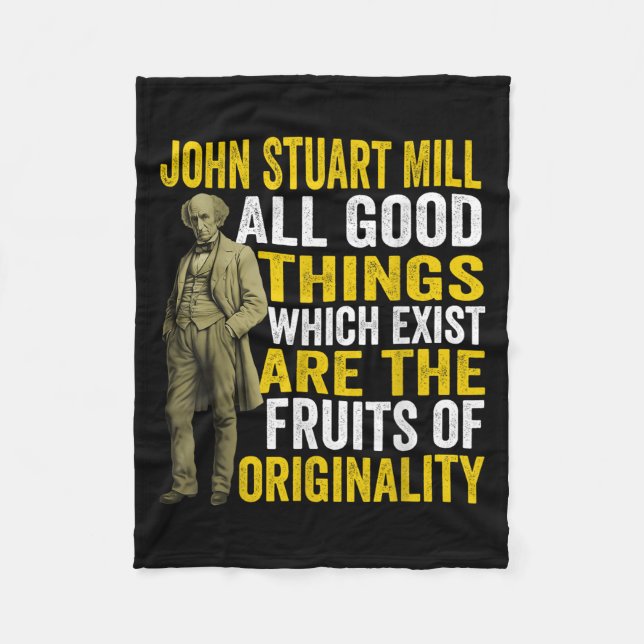 John Stuart Mill Philosopher Citote Philosophy Tea Fleecefilt (Framsidan)