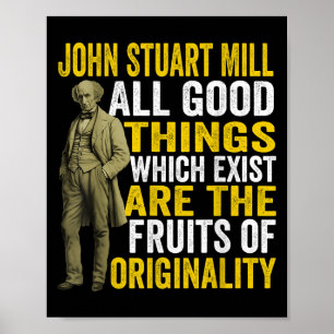 John Stuart Mill Philosopher Citote Philosophy Tea Poster