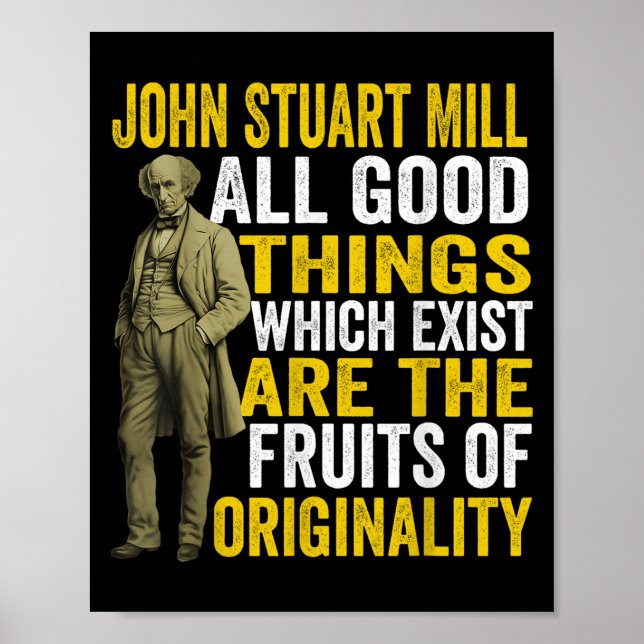 John Stuart Mill Philosopher Citote Philosophy Tea Poster (Framsidan)