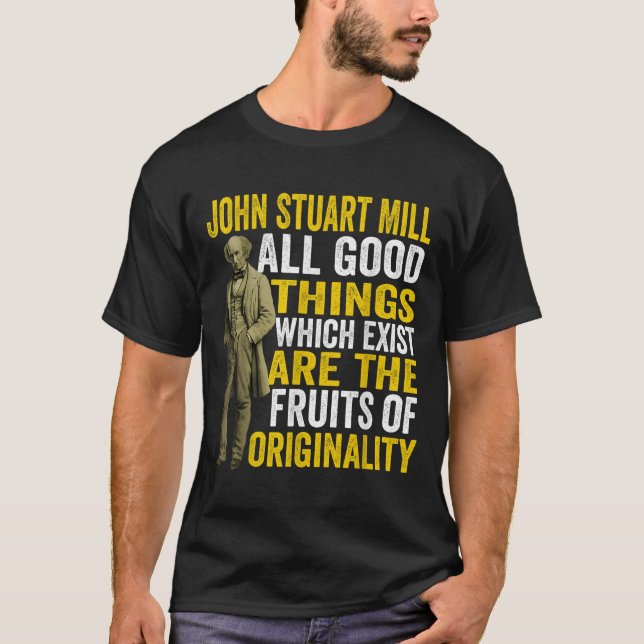 John Stuart Mill Philosopher Citote Philosophy Tea T Shirt (Framsida)