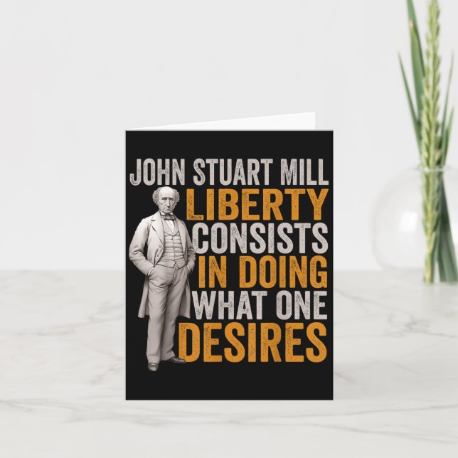 John Stuart Mill Philosopher Quote Philosophy Stud Kort (Framsida)