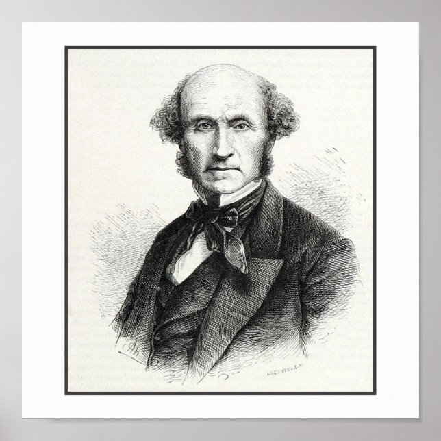 John Stuart Mill Porträtt Poster (Framsidan)