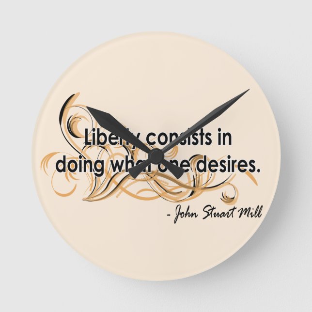 John Stuart Mill Rund Klocka (Framsida)