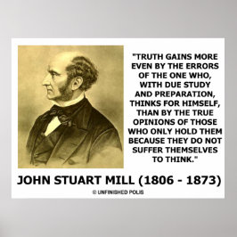 John Stuart Mill Truth vinner mer genom fel i en Poster
