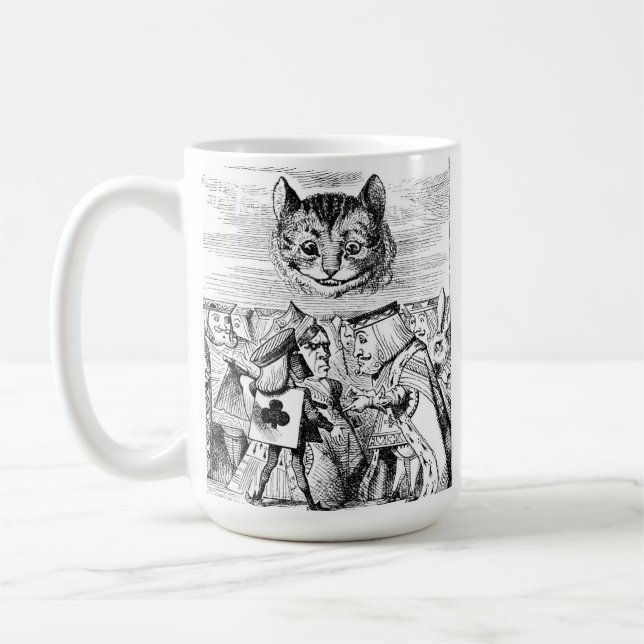 John Tenniel Cheshire Cat från Alice i Wonderland Kaffemugg (Vänster)
