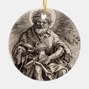 John the Baptist Holding the Lamb Julgransprydnad Keramik