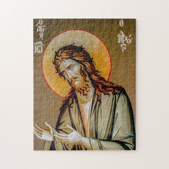 John the Baptist Orthodox Christian Icon Pussel (Vertikal)
