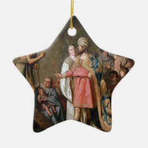 John The Baptist predika Julgransprydnad Keramik