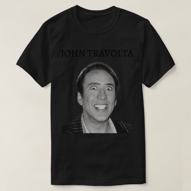 john travolta nicolas cage shirt FUNNY MEME T (Design framsida)
