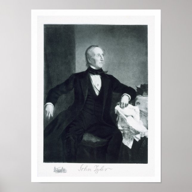 John Tyler, 10:e presidenten i Stater Poster (Framsidan)