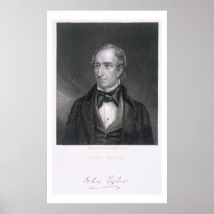 John Tyler, graverad av John B. Skogen (1814-70) Poster