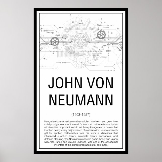 John von Neumann Poster (Framsidan)