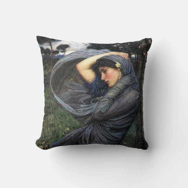 John W. Waterhouse Pre-Raphaelite Boreas Pillow Kudde (Framsida)
