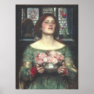 John W Waterhouse - Rosenknoppar för insamling av Poster
