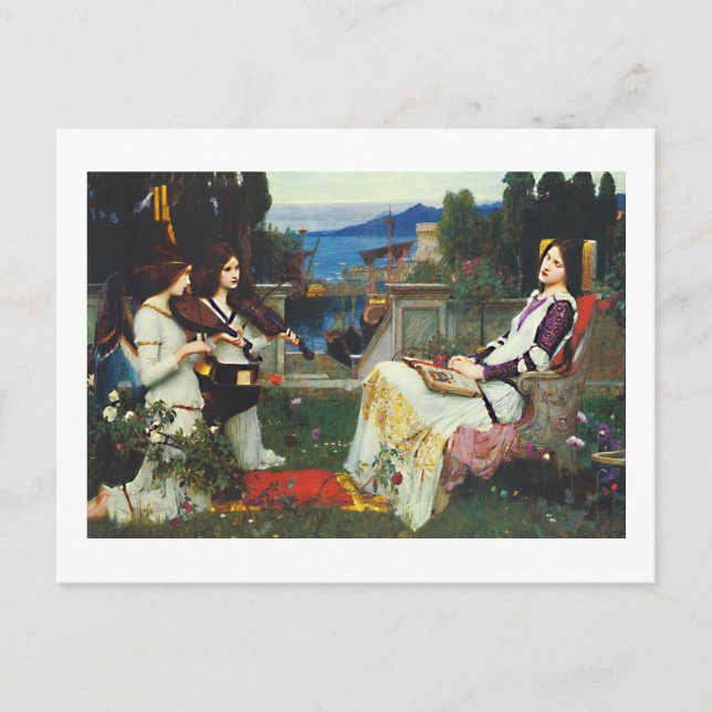 John W Waterhouse - Saint Cecilia (1895) Vykort (Framsida)