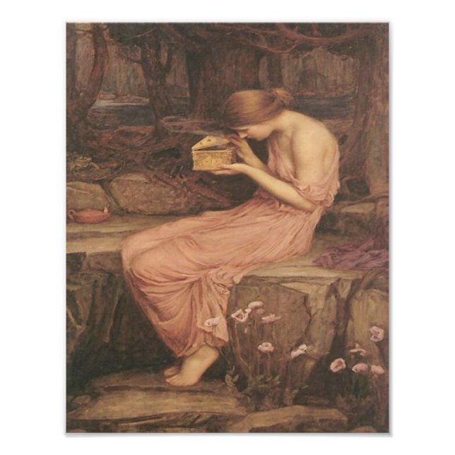 John Waterhouse "Psyche Open the Golden Box" Fototryck (Framsidan)