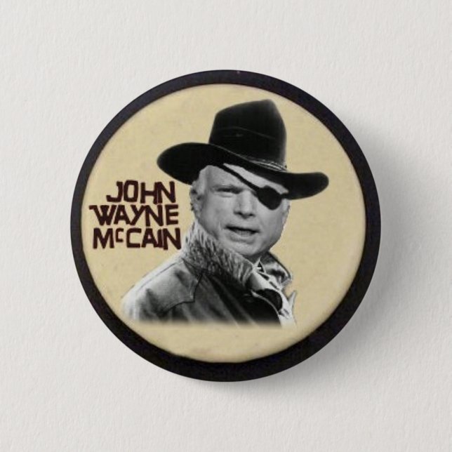 John Wayne McCain knäppas Knapp (Framsida)