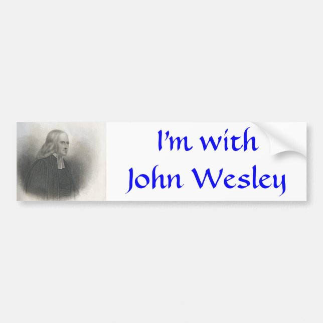 John Wesley metodistgrundare Bildekal (Framsidan)