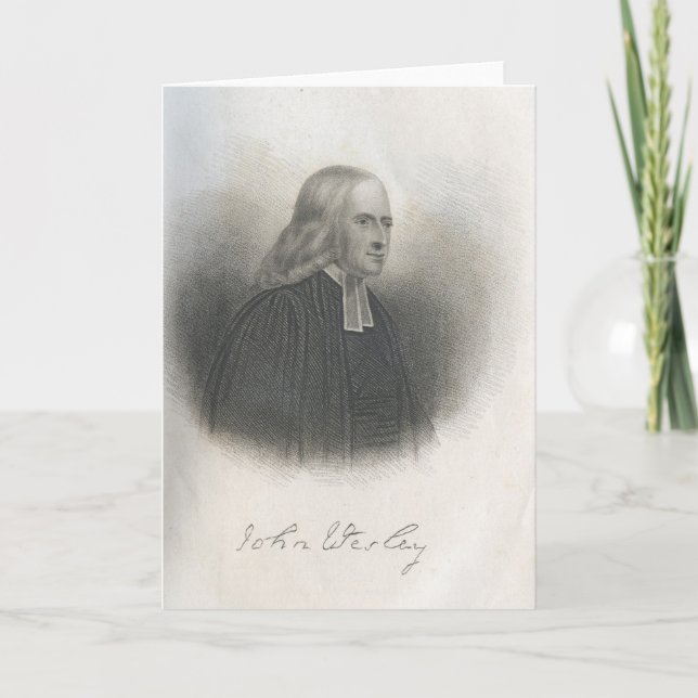 John Wesley metodistgrundare Kort (Framsida)