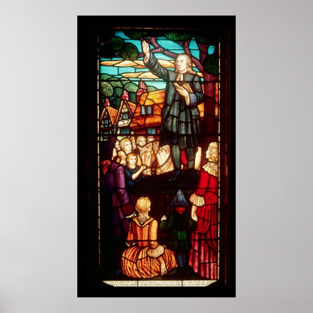 John Wesley Preaching Gospels in England Poster (Framsidan)