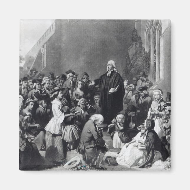 John Wesley preaching Magnet (Framsidan)