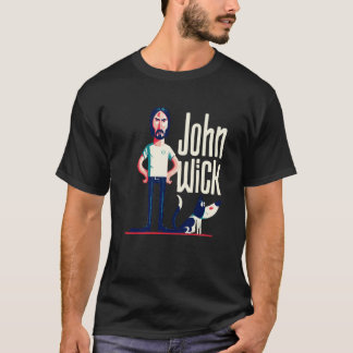 John Wick tecknad stil Tshirt T Shirt