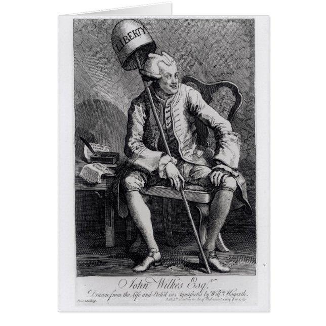John Wilkes 1763 Hälsningskort (Framsidan)