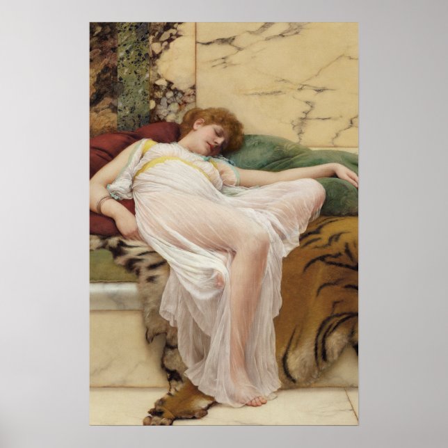 John William Godward - A Siesta Poster (Framsidan)