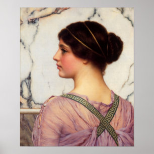 John William Godward - ett grecian älskvärt Poster