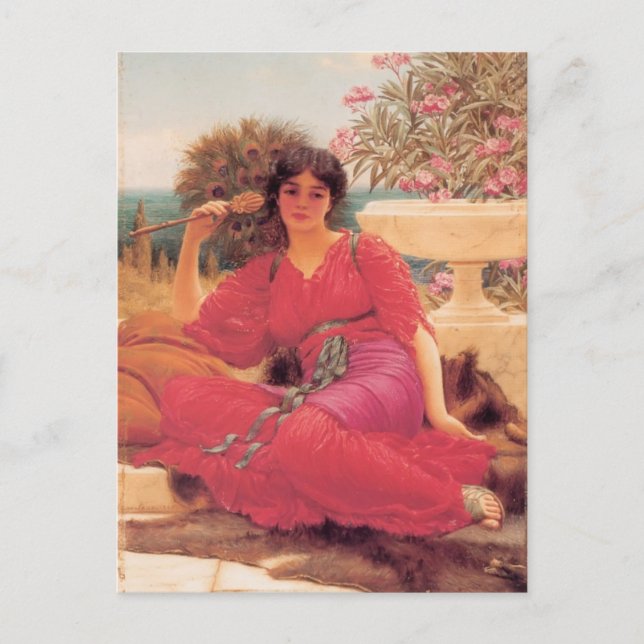 John William Godward- Flabellifera Vykort (Framsida)