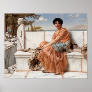 John William Godward - I Sapphos dagar Poster