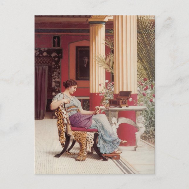 John William Godward- Jewel Casket Vykort (Framsida)