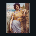 John William Godward - Joniska danstjejen Vykort<br><div class="desc">John William Godward,  en engelsk målare från början av tiden före-Raphaelite/Neo-Classicist. Förekomsten av vackra kvinnor i studierna gör att många nykomlingar av sitt arbete felaktigt kategoriserar honom som Pre-Raphaelite,  i synnerhet som hans palett ofta är en vibrerande färgstark 1.</div>