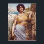 John William Godward - Joniska danstjejen Vykort<br><div class="desc">John William Godward,  en engelsk målare från början av tiden före-Raphaelite/Neo-Classicist. Förekomsten av vackra kvinnor i studierna gör att många nykomlingar av sitt arbete felaktigt kategoriserar honom som Pre-Raphaelite,  i synnerhet som hans palett ofta är en vibrerande färgstark 1.</div>