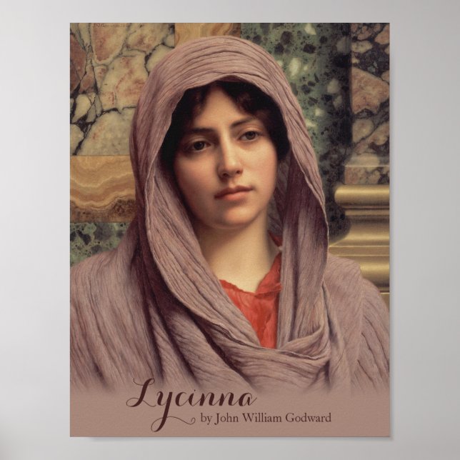 John William Godward Lycinna CC0201 BeSnyval Art Poster (Framsidan)