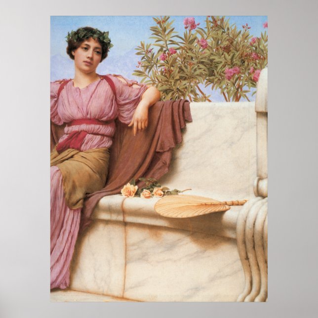 John William Godward - Tranquilitet 1914 Poster (Framsidan)