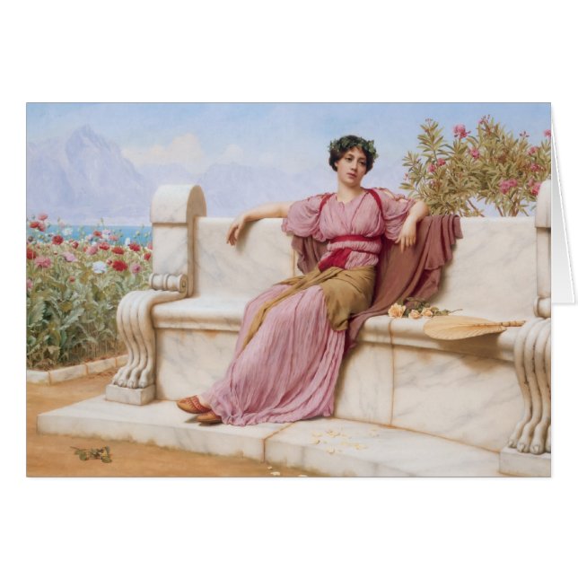 John William Godward- Tranquillity Hälsningskort (Framsidan Horizontal)