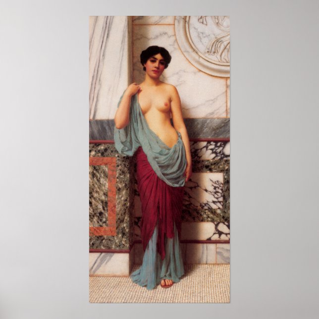 John William Godward - Vid Thermae Poster (Framsidan)
