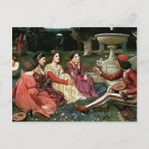 John William Waterhouse- A Tale från Decameron Vykort