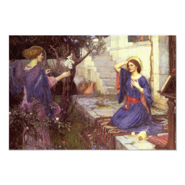 John William Waterhouse - Annunciation Fototryck (Framsidan)