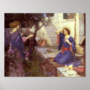 John William Waterhouse - Annunciation Poster