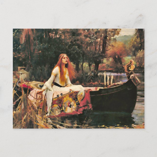 John William Waterhouse Dam av Shalott Vykort (Framsida)
