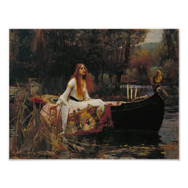 John William Waterhouse - Dam i Shalott Fototryck (Framsidan)