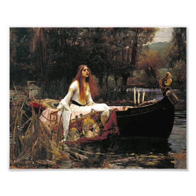 John William Waterhouse Dam i Shalott Fototryck (Framsidan)