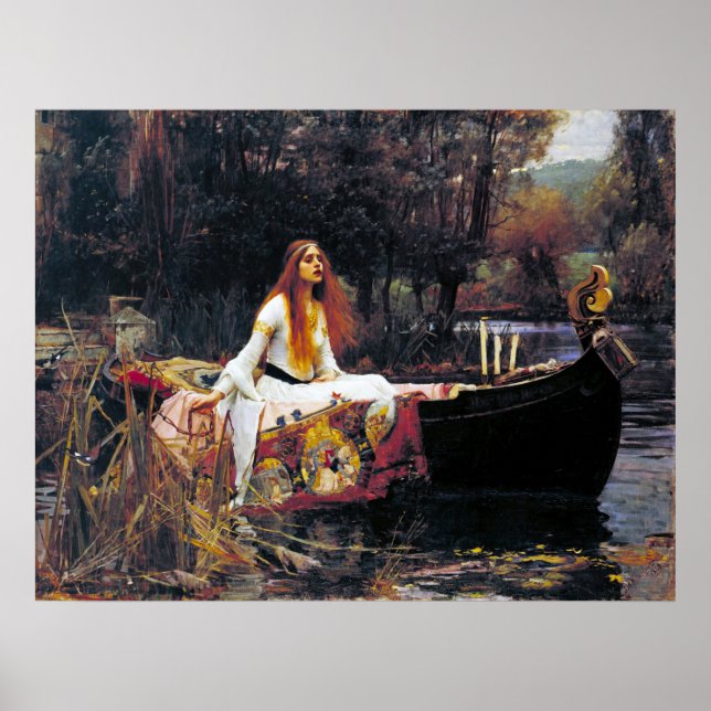 John William Waterhouse Dam i Shalott Poster (Framsidan)
