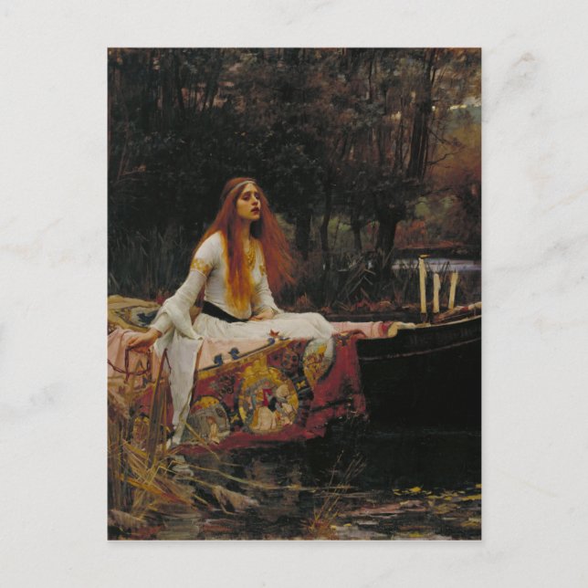John William Waterhouse - Dam i Shalott Vykort (Framsida)